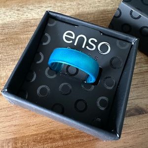 Enso elements classic silicone ring in peacock quartz, men’s size 10